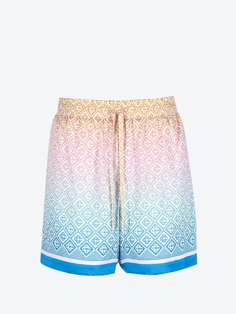 Satin silk drawstrings shorts