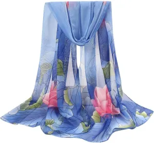Scarves For Women Scarves For Women Lightweight Silk Scarfs For Women 160 * 50cm Women Flower Print Long Soft Wrap