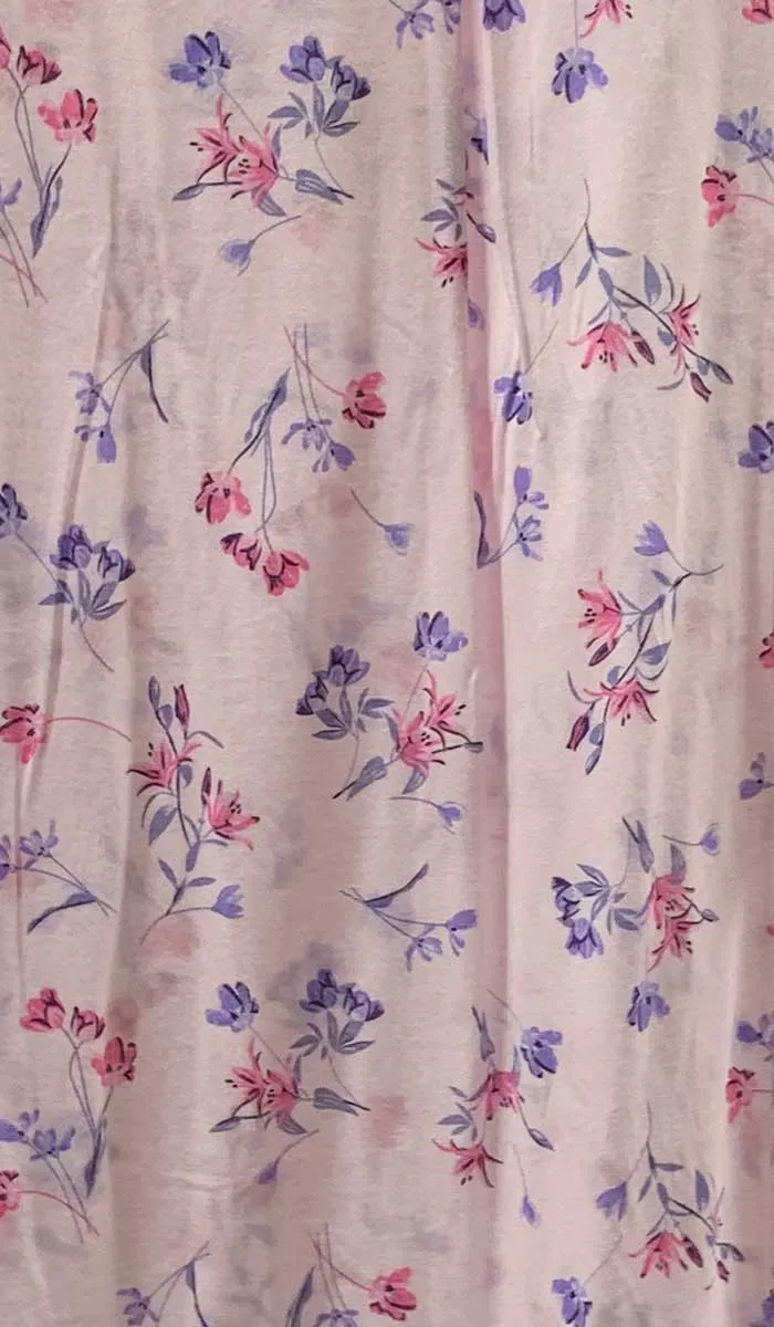 Schrank 100% Cotton Nightgown Sleeveless in Pink Floral Bianca SK299