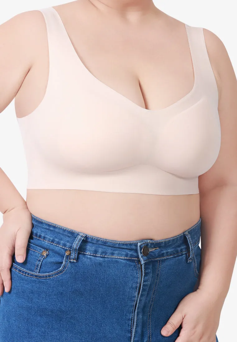 Seamra Comfort Seamless Lounge Bra - Nude