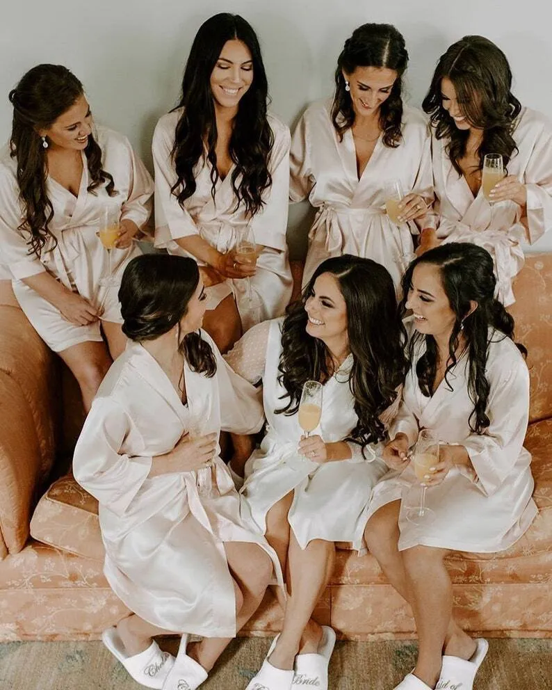 (Set of 11) Satin Kimono Robes Set of 11