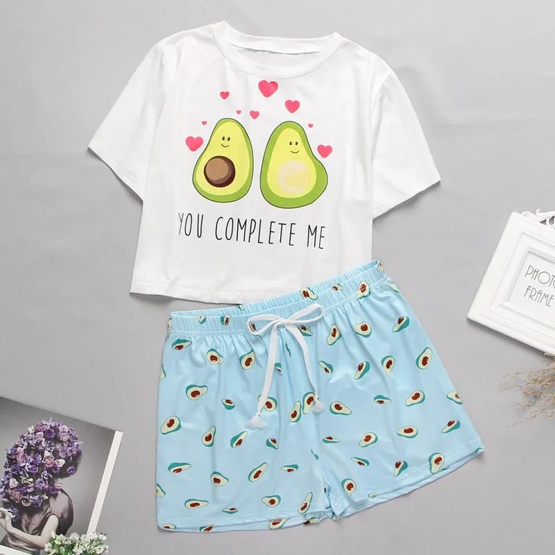 Short Cute Pajama Set for Women
