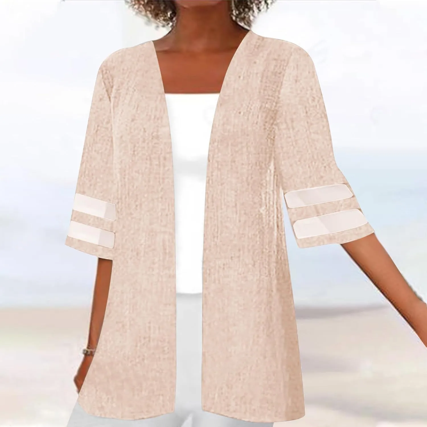 Short Sleeve Kimono Cardigan for Women Plus Size Lightweight Casual Open Front Coats Summer Beach Cover Up