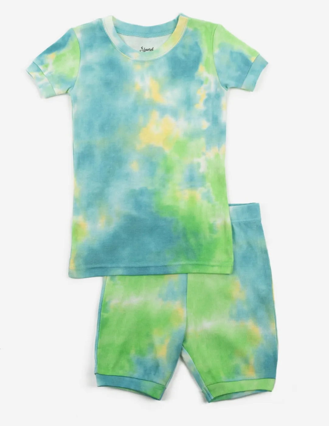 Short Sleeve Mix Tie Dye Cotton Pajamas