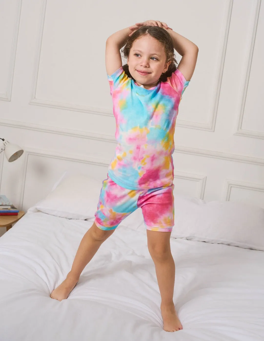 Short Sleeve Mix Tie Dye Cotton Pajamas