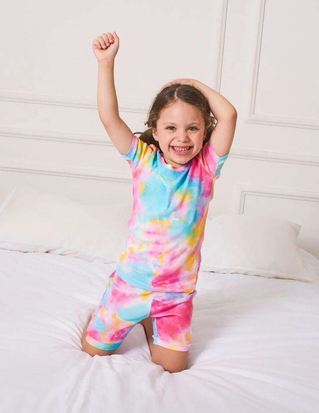 Short Sleeve Mix Tie Dye Cotton Pajamas