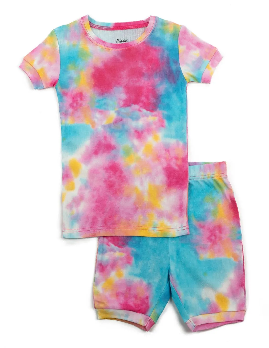 Short Sleeve Mix Tie Dye Cotton Pajamas