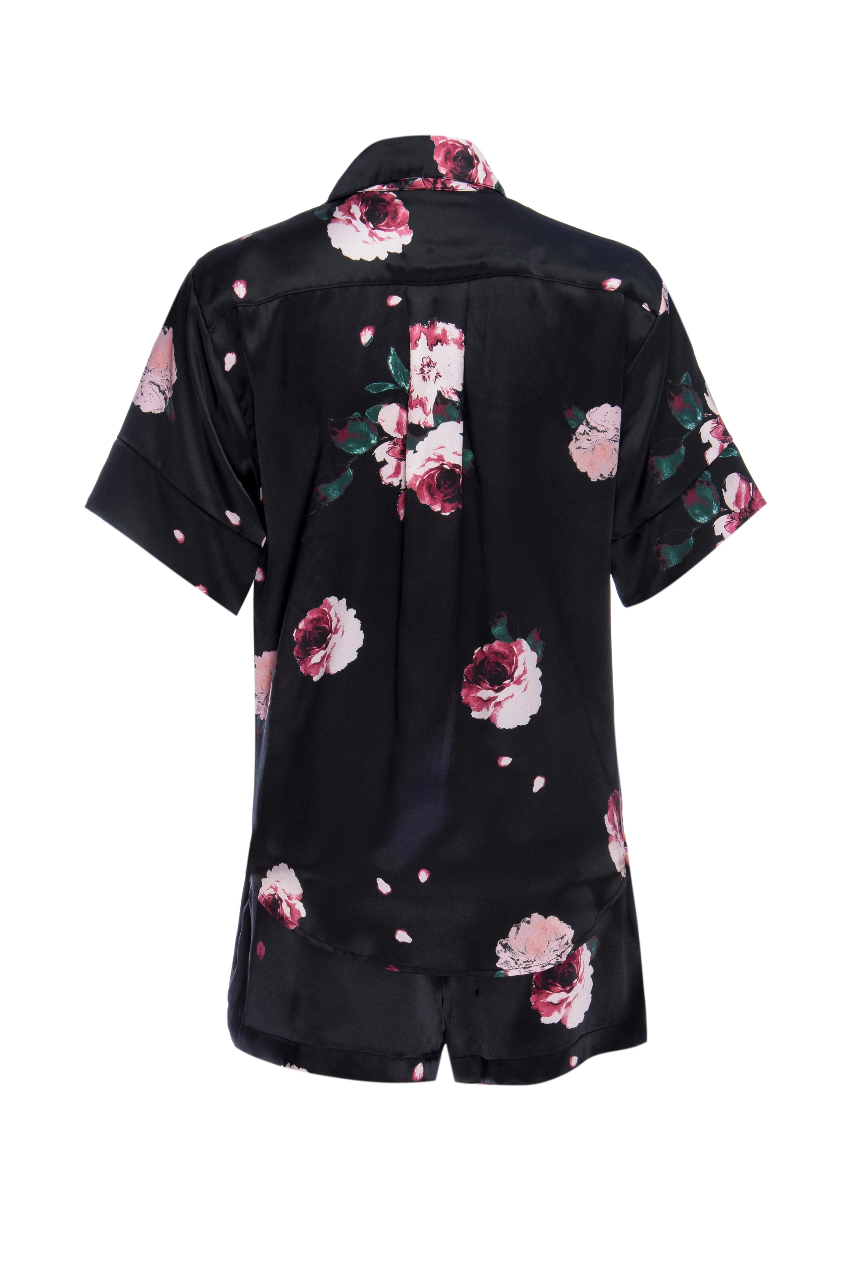 Silk Charmeuse Short Sleeved PJ Top