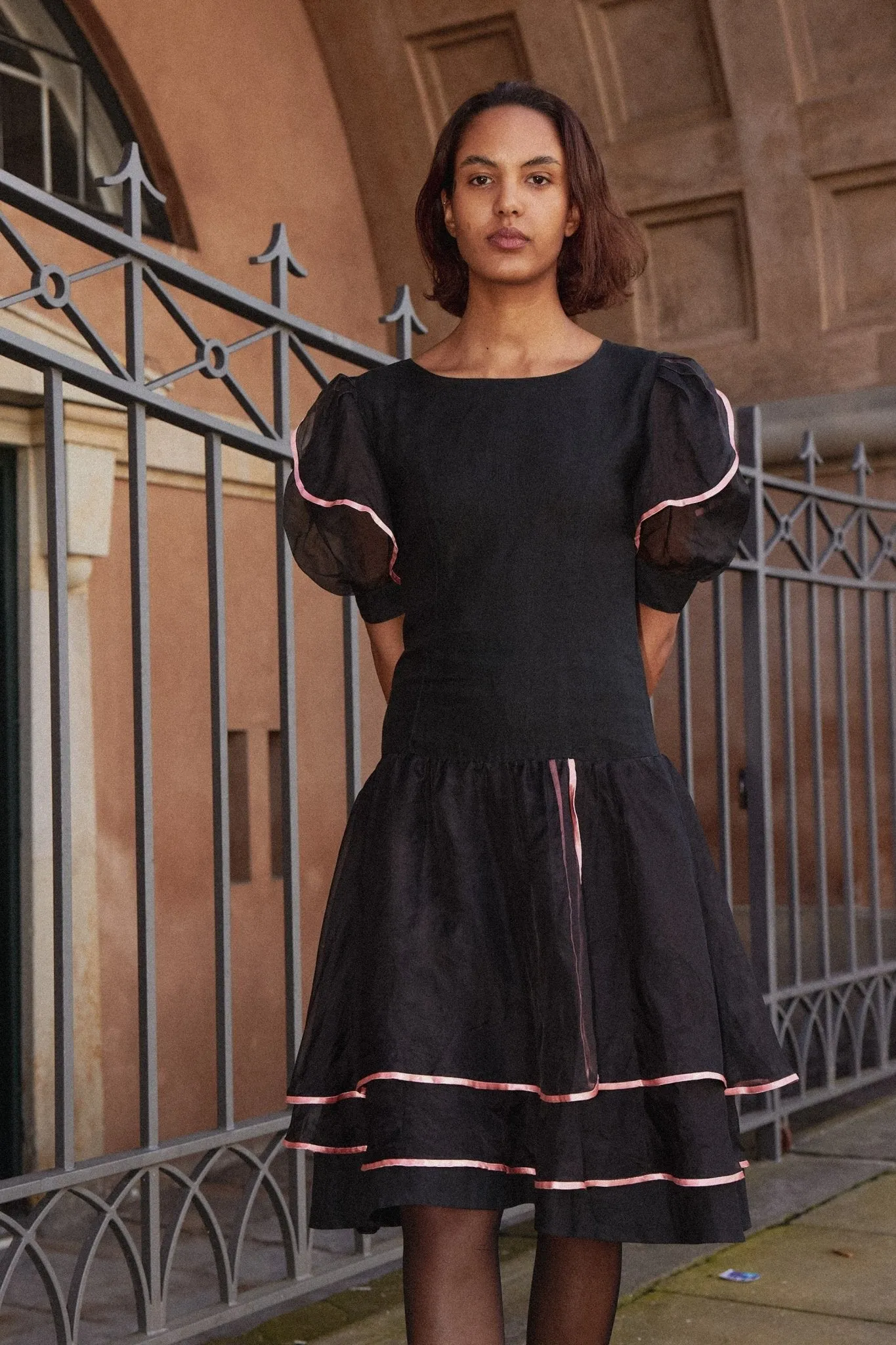 Silk Ruffle Dress