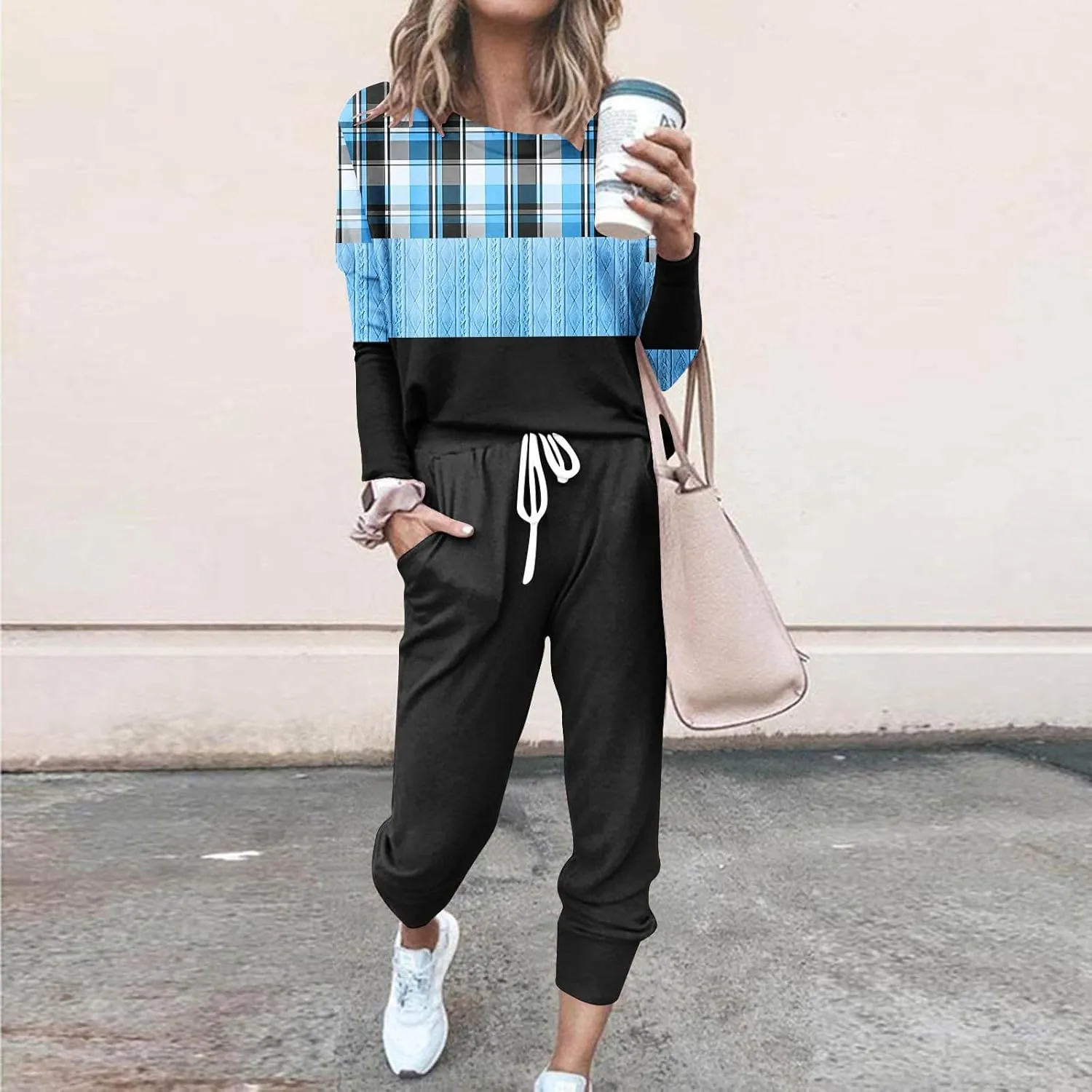 Silk Satin Pajamas Set Women Women's Two Outfit Long Sleeve Crewneck Pullover Tops and Long Pants Tracksuit Camisole