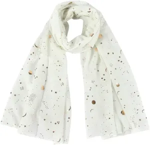 Silk Scarf For Women Hair Silk Scarf For Women Women Fashion Star Moon Foil Printed Scarf Wrap Silk Shawl Travel