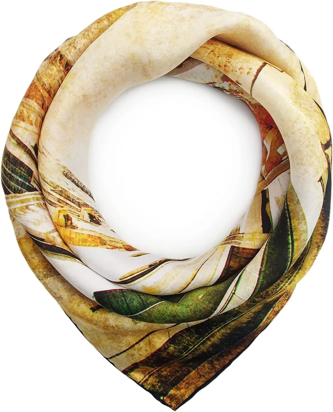 Silk Scarfs Women Square Silk Scarf for Hair, 100% Pure Silk Head Scarf for Women Hand Rolling Edge 35''x35''