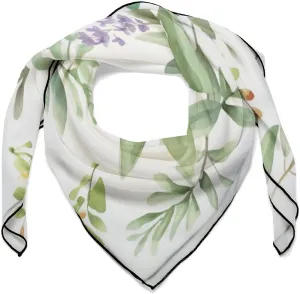 Silk Scarves, Watercolor Sage Leaves Printed Silk Scarves,soft Silk Scarves,versatile Silk Scarves,thin And Easy to Carry Silk Scarves