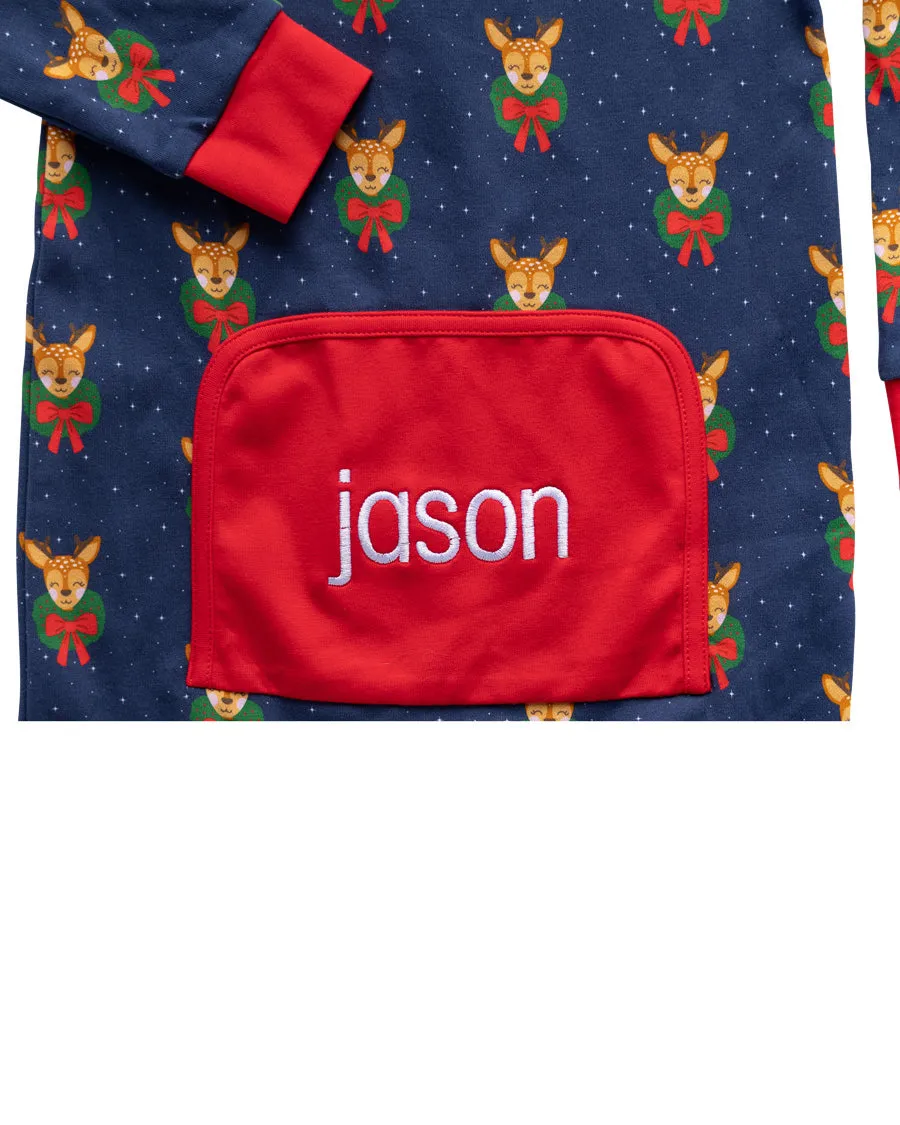 Size 6MO, 24MO & 2T: Dasher Zip Up Pajamas