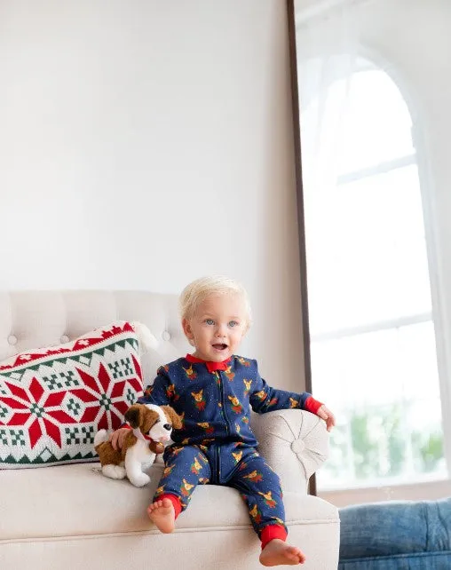 Size 6MO, 24MO & 2T: Dasher Zip Up Pajamas