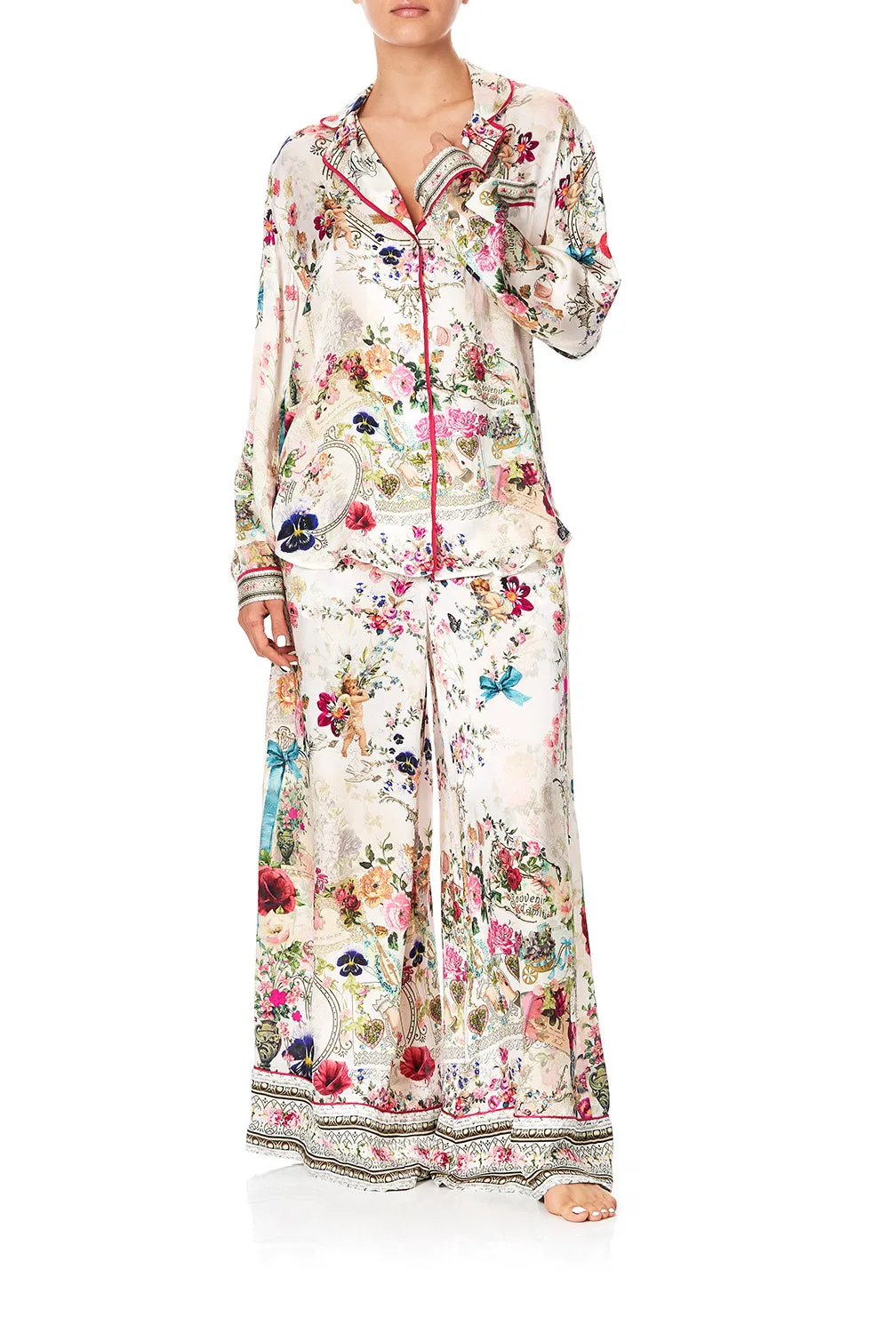 SLEEPWEAR WIDE LEG PJ PANTS JARDIN POSTCARDS
