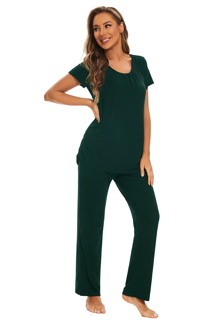 Smallshow Maternity Nursing Pajama Set