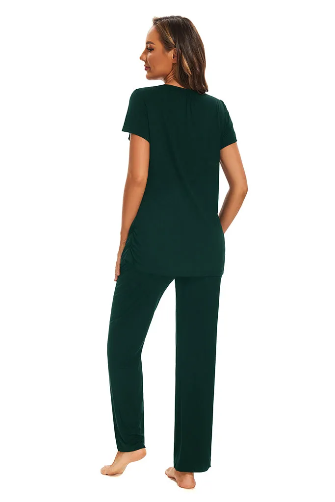 Smallshow Maternity Nursing Pajama Set