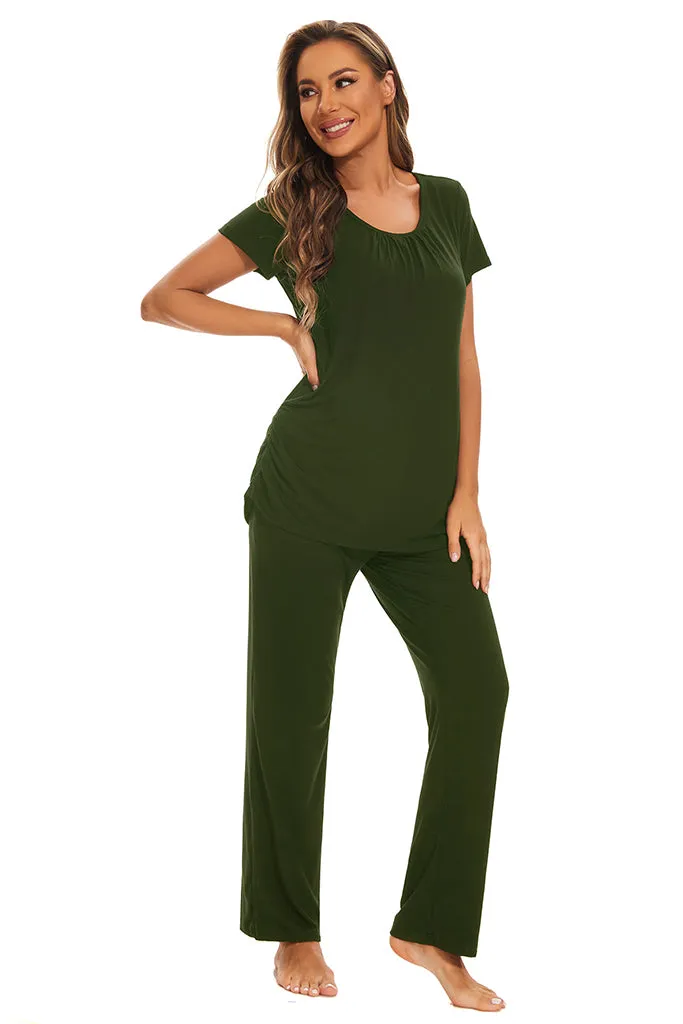 Smallshow Maternity Nursing Pajama Set