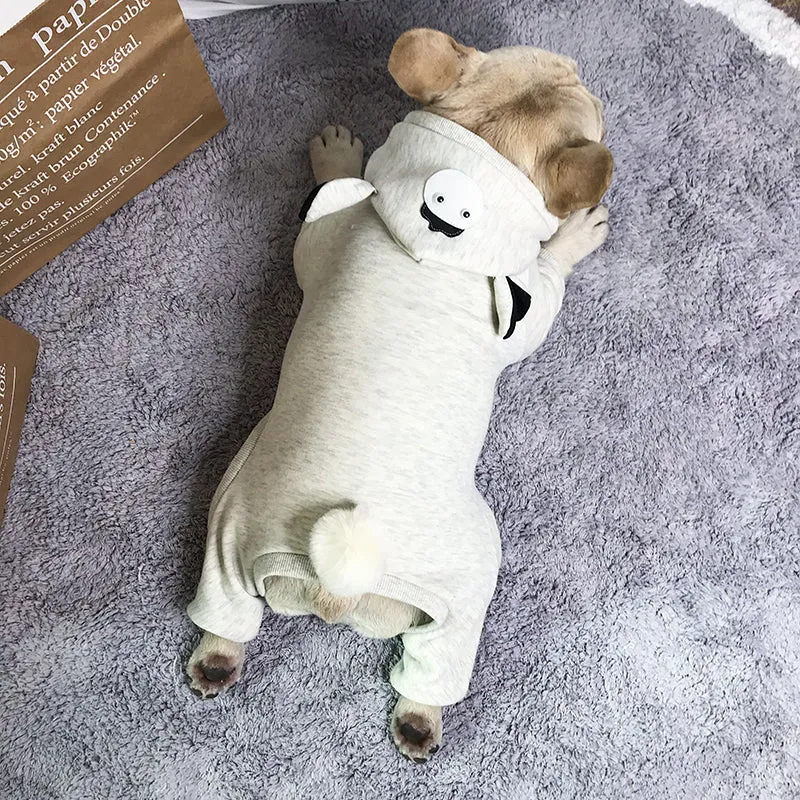 SnugFur French Bulldog Winter Cloth Jumpsuit Pajamas