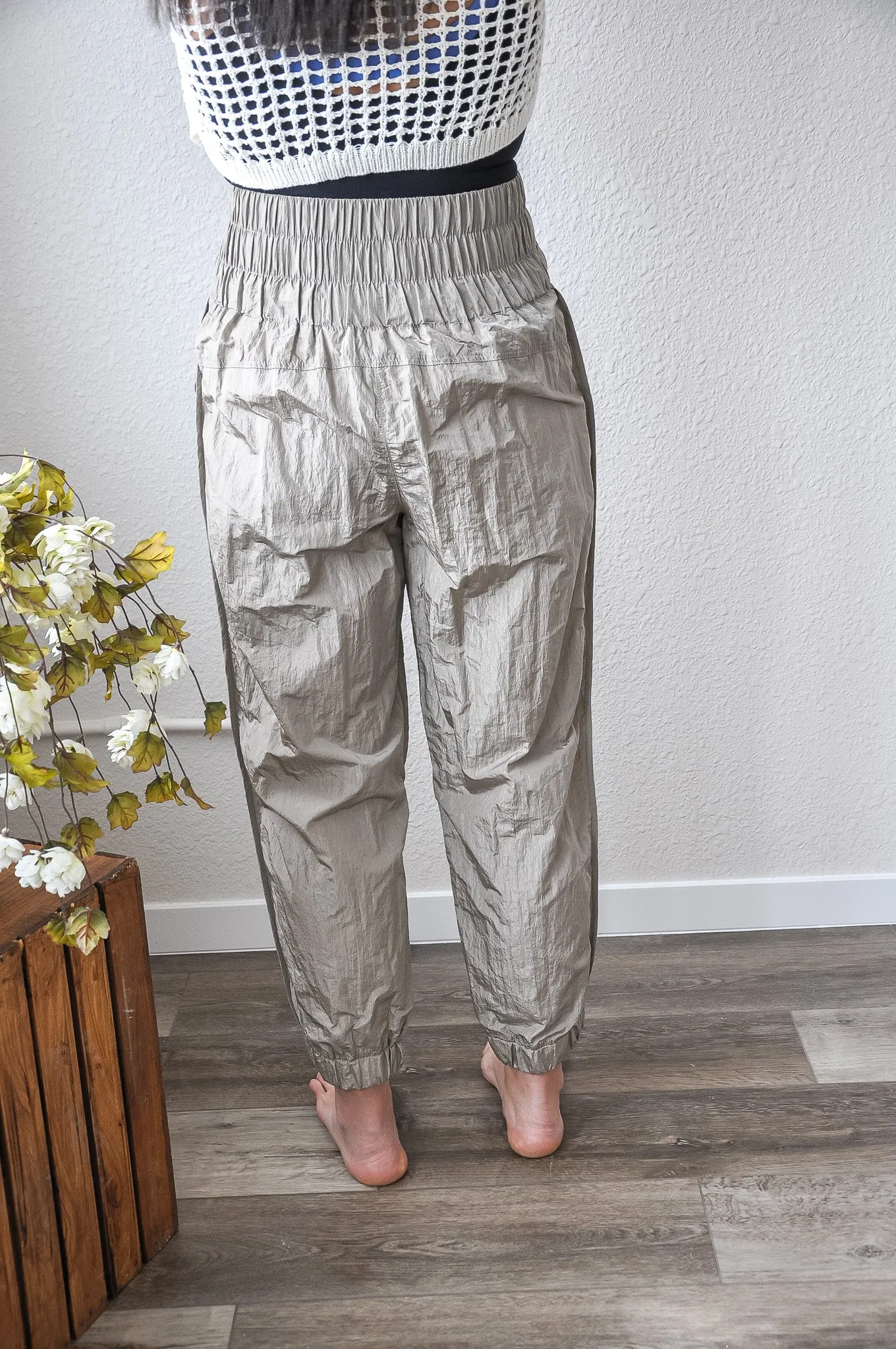 Solid Smocked Waistband Jogger
