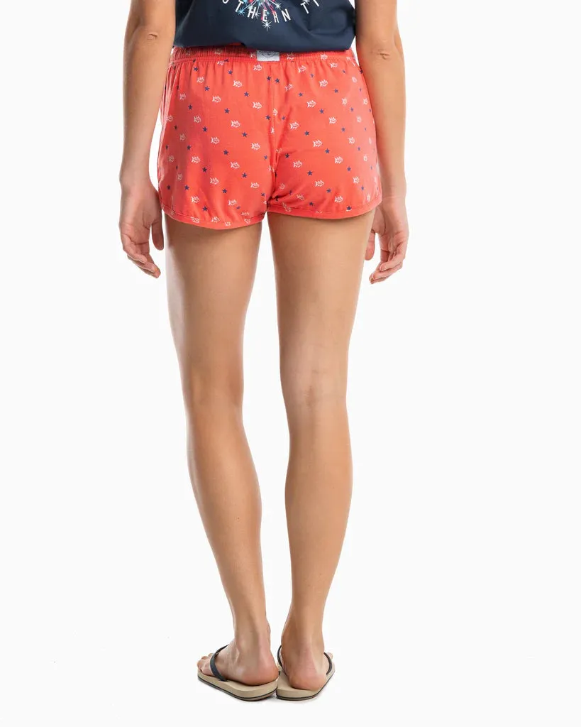 Southern Tide Stars and Skipjack Lounge Short Rosewood Red
