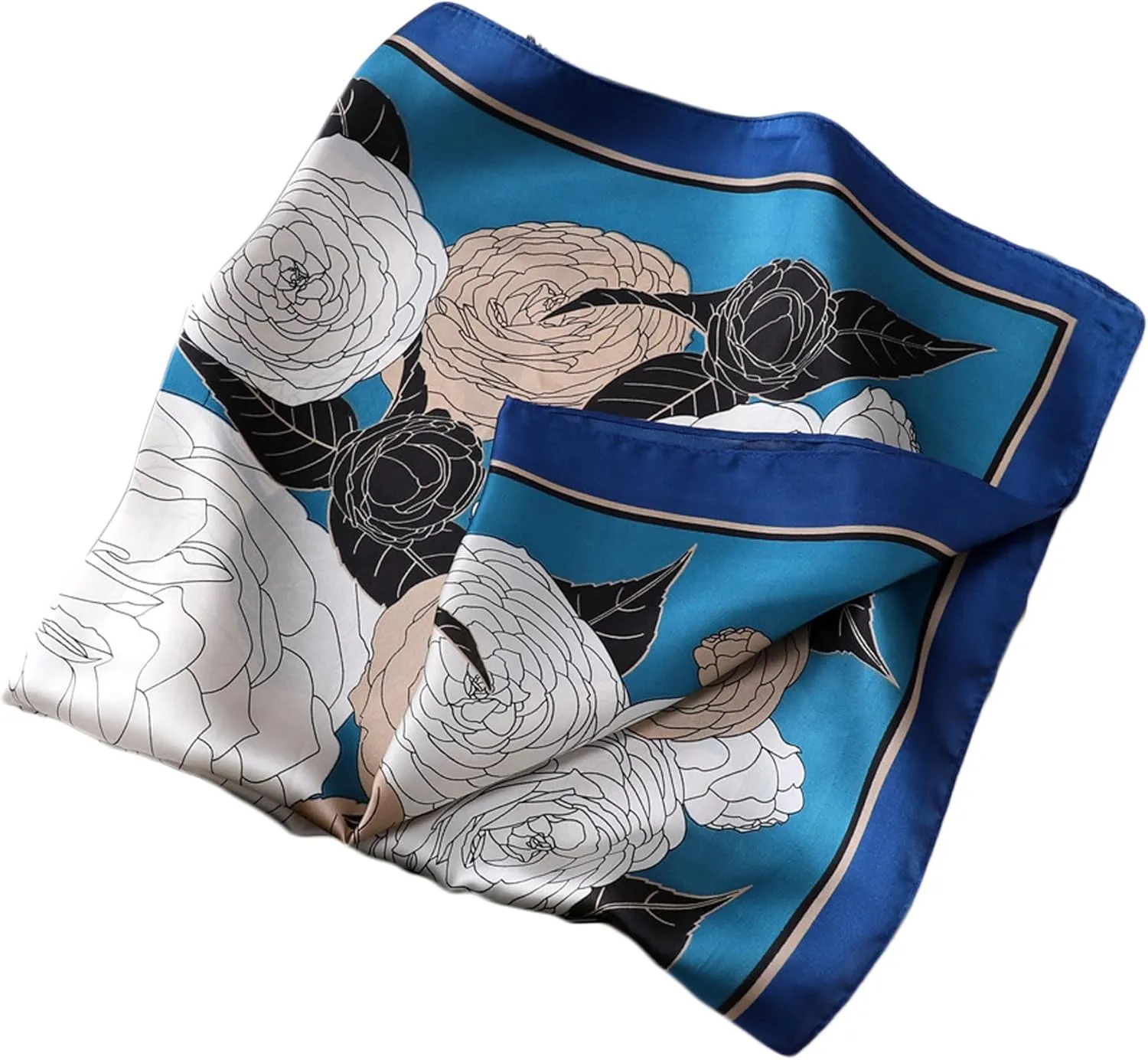 Square Scarf Silk Scarf Letter Printed Silk Scarf Women's Professional Silk Scarf Satin Silk Scarf