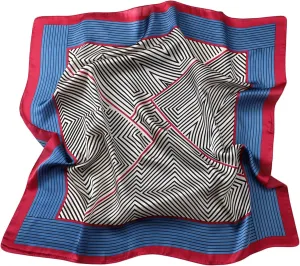 Square Scarf Silk Scarf Letter Printed Silk Scarf Women's Professional Silk Scarf Satin Silk Scarf