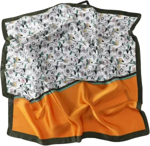 Square Scarf Silk Scarf Letter Printed Silk Scarf Women's Professional Silk Scarf Satin Silk Scarf