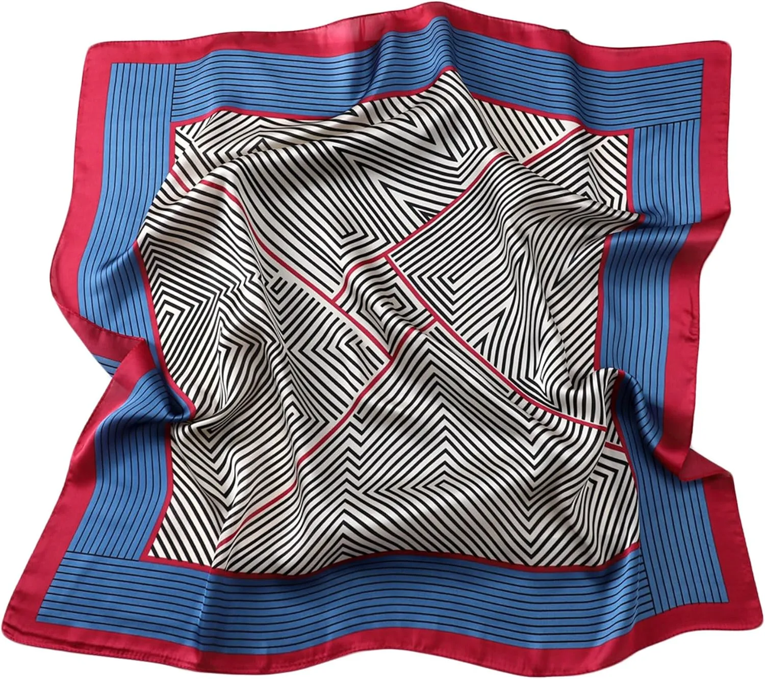 Square Scarf Silk Scarf Letter Printed Silk Scarf Women's Professional Silk Scarf Satin Silk Scarf