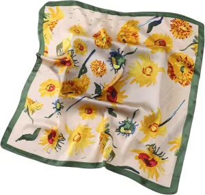 Square Scarf Silk Scarf Letter Printed Silk Scarf Women's Professional Silk Scarf Satin Silk Scarf