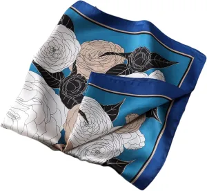 Square Scarf Silk Scarf Letter Printed Silk Scarf Women's Professional Silk Scarf Satin Silk Scarf