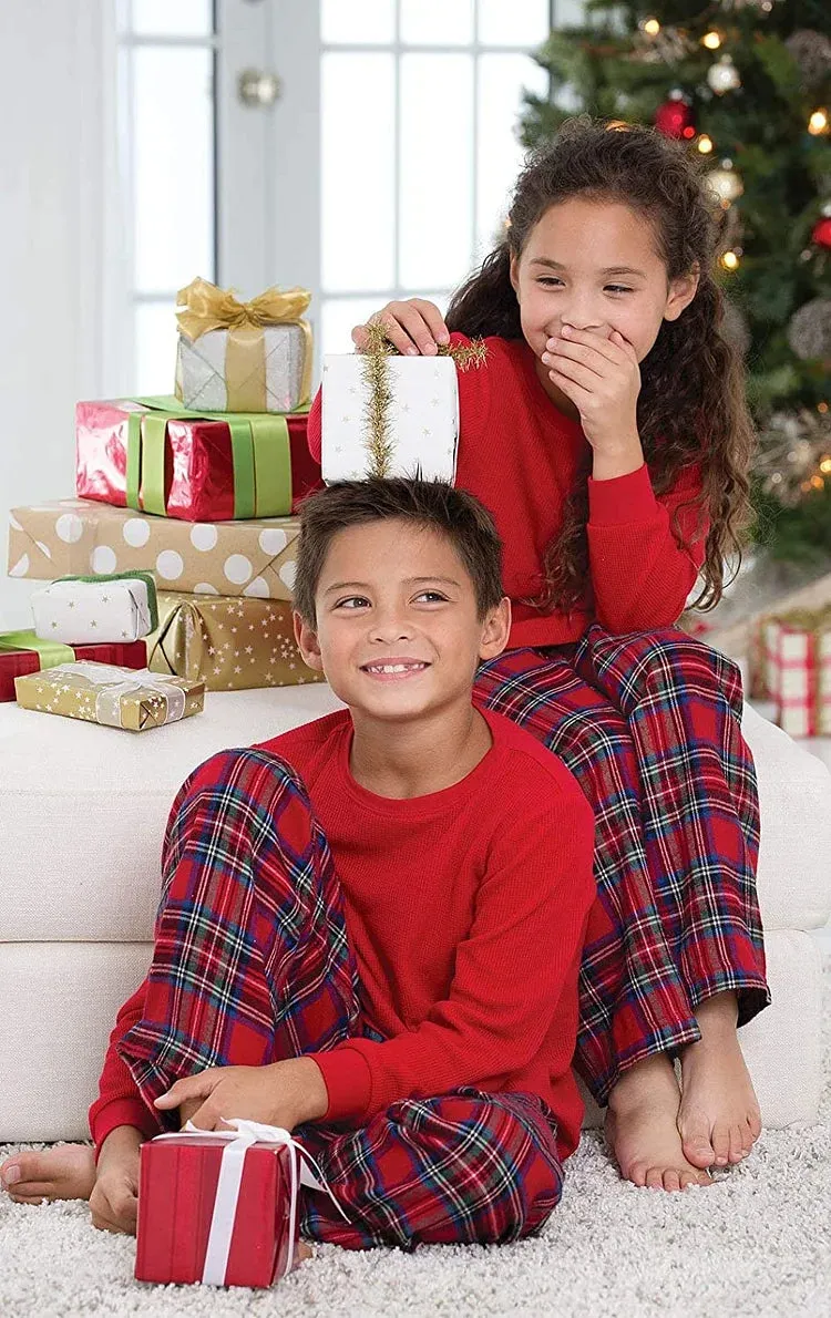 Stewart Plaid Matching Christmas Family Pajamas