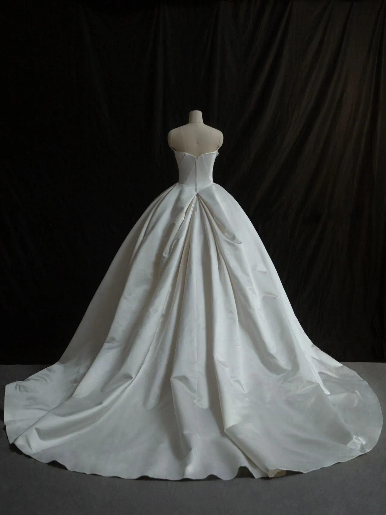 Strapless Ball Gown Silk Duchess Satin Wedding Dress