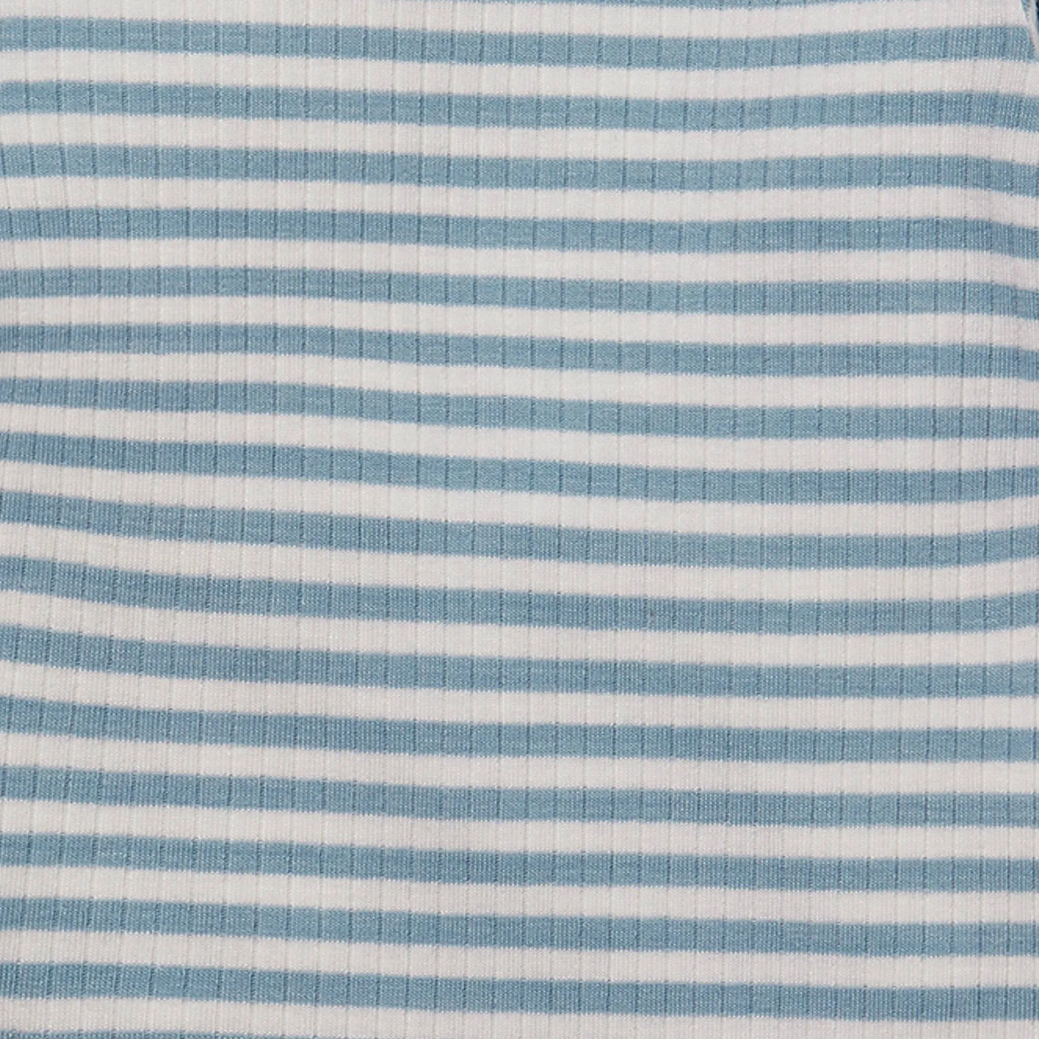 Stripe Ribbed & Starfish Zip-Up Baby Pajamas 2 Pack