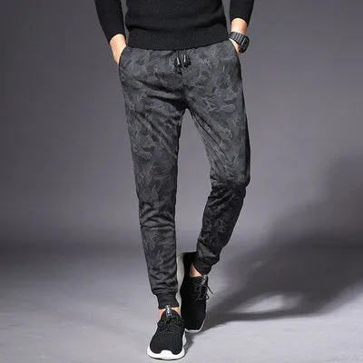 Summer Men Jogger Casual Long Pants Korean Student Sporty Stretchable Pants