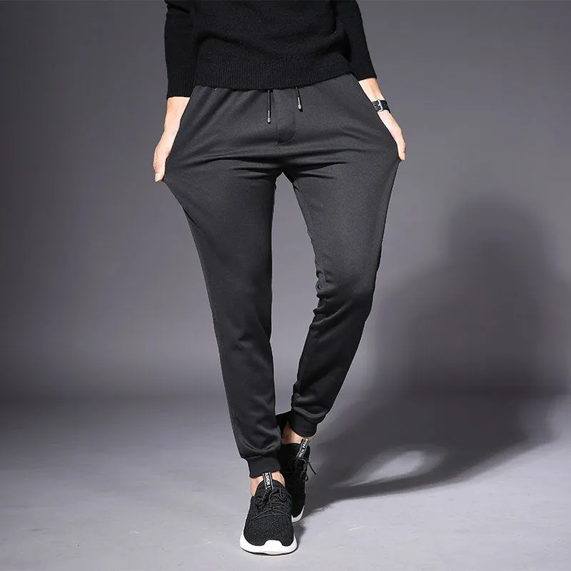 Summer Men Jogger Casual Long Pants Korean Student Sporty Stretchable Pants