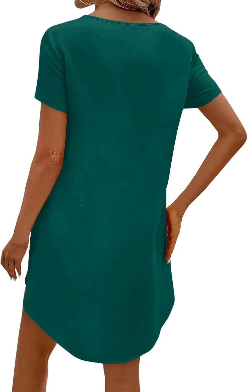 Summer Sets for Women Short Sleeve Crossover Hem Tunic Top Classic Cozy Shorts Outfits Two Piece Irregular Tracksuit