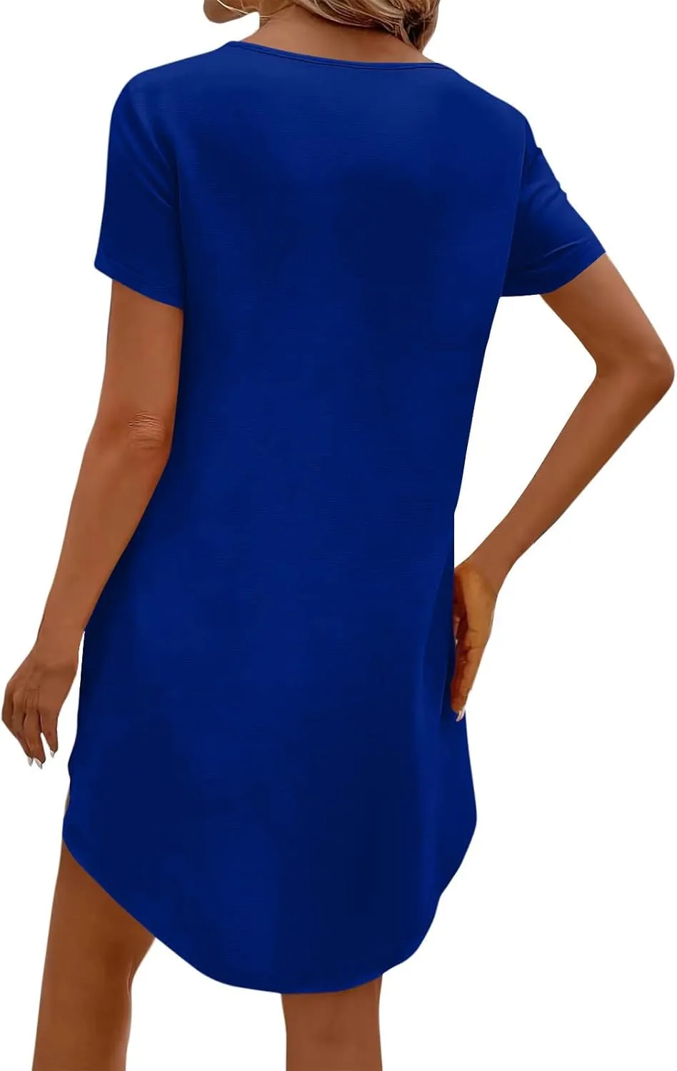Summer Sets for Women Short Sleeve Crossover Hem Tunic Top Classic Cozy Shorts Outfits Two Piece Irregular Tracksuit