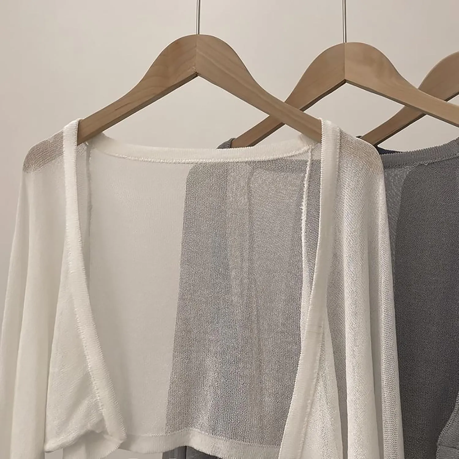 Sun Knit Cardigan Women's Thin Ice Cotton Kimonos Boho Swim Suit Cover Half Sleeve Cardigan Cardigan Long