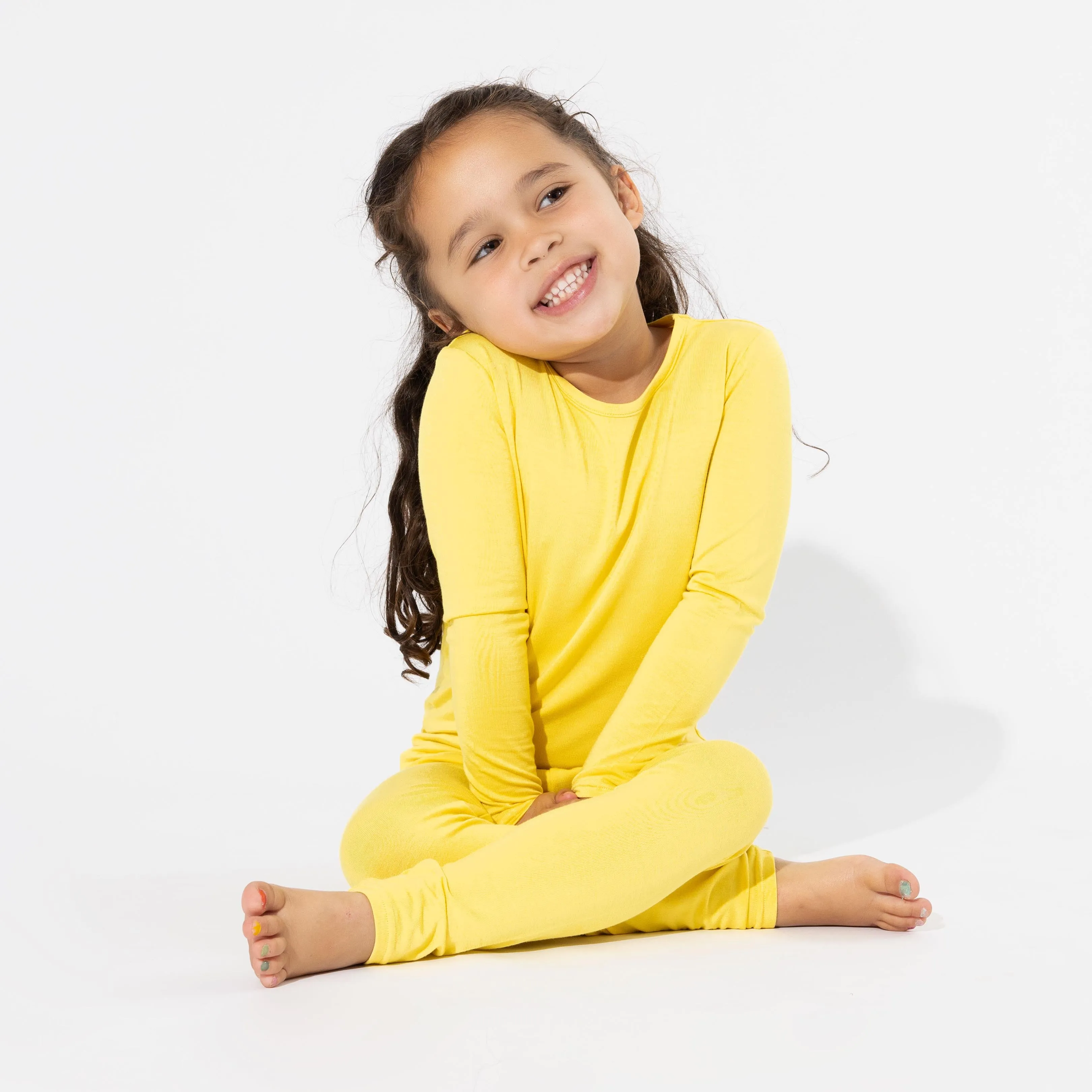 Sunshine Yellow Bamboo Kids Pajamas