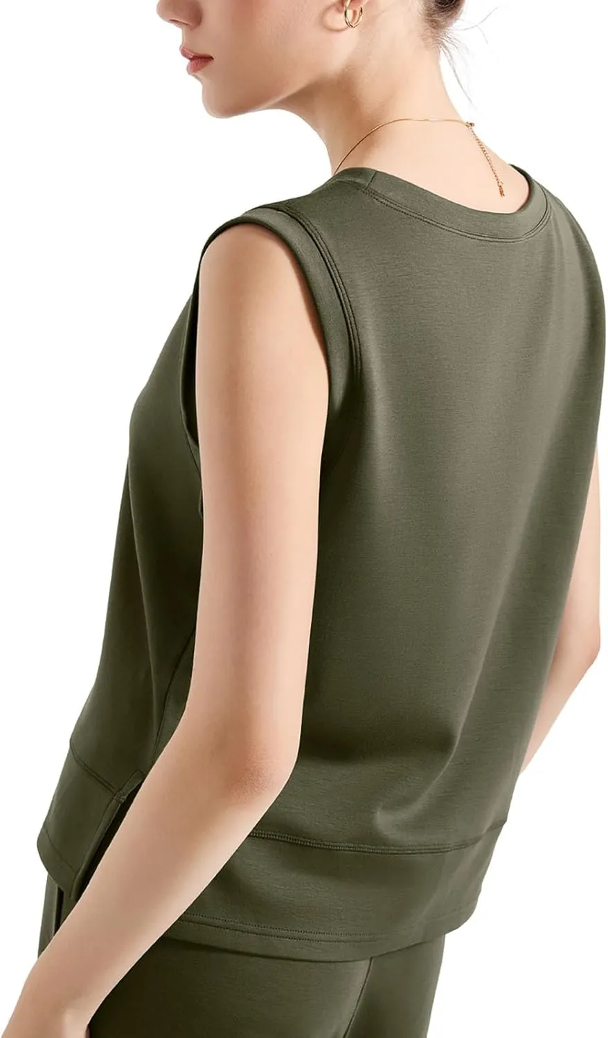 SUUKSESS Women 2 Piece Lounge Matching Sets Wide Leg Sweatpants Sleeveless Tops