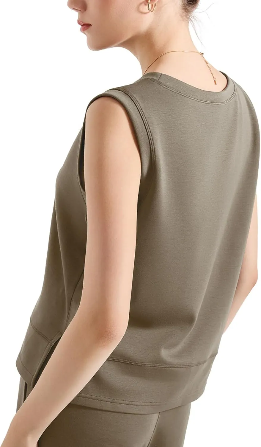 SUUKSESS Women 2 Piece Lounge Matching Sets Wide Leg Sweatpants Sleeveless Tops