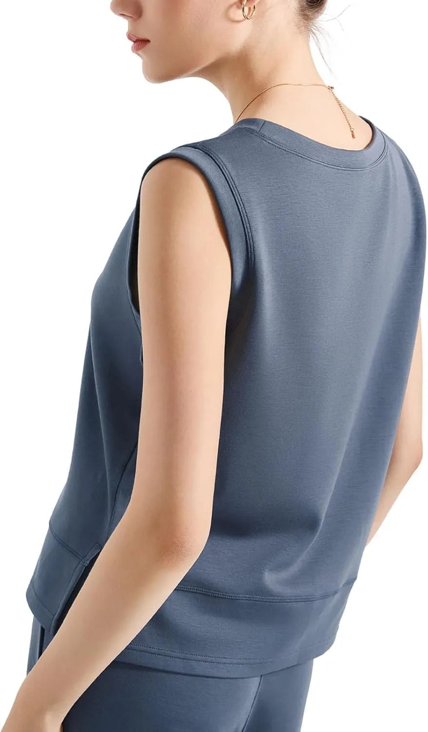 SUUKSESS Women 2 Piece Lounge Matching Sets Wide Leg Sweatpants Sleeveless Tops