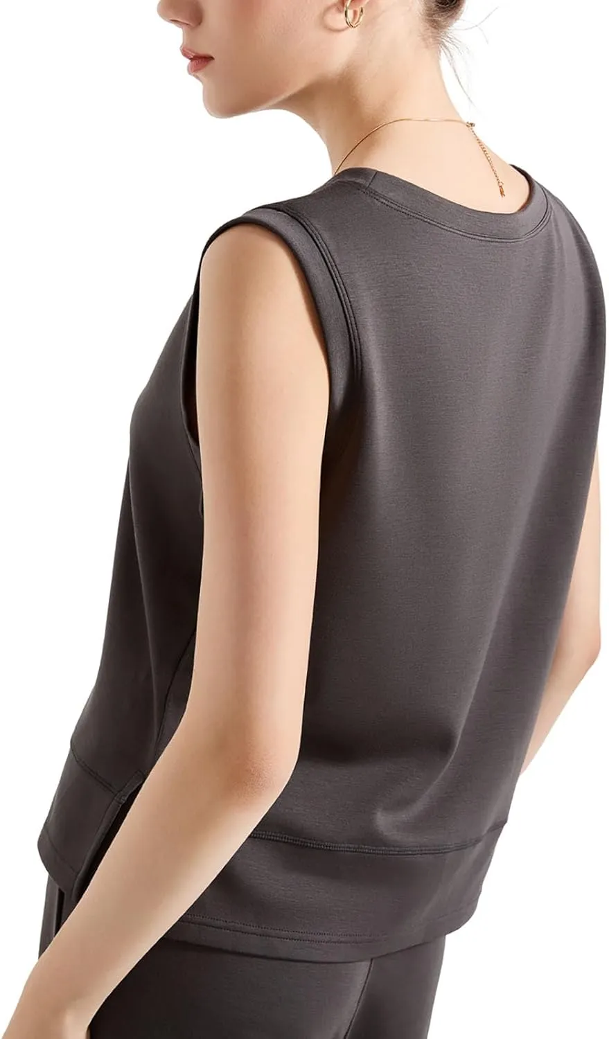 SUUKSESS Women 2 Piece Lounge Matching Sets Wide Leg Sweatpants Sleeveless Tops