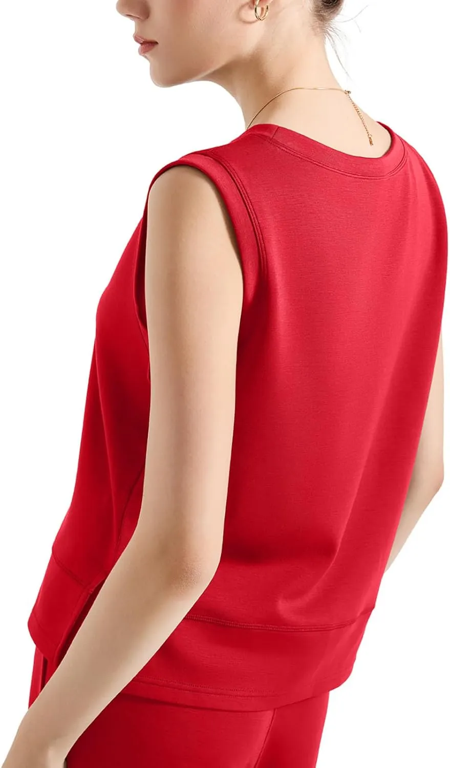 SUUKSESS Women 2 Piece Lounge Matching Sets Wide Leg Sweatpants Sleeveless Tops
