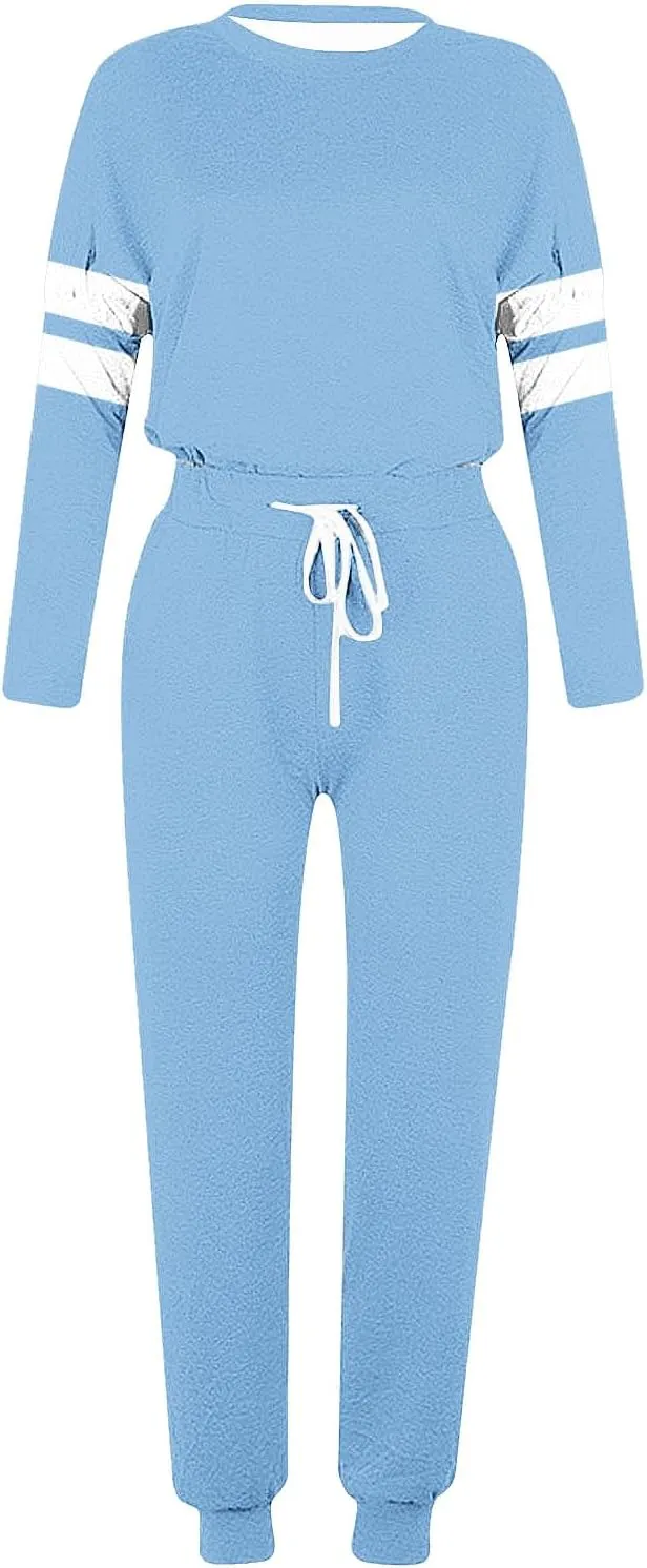 Sweat Suits Womens 2 Piece Outfits Comfy Lounge Sets Casual Plus Size Sweatsuits Crewneck Tops and Pants Set