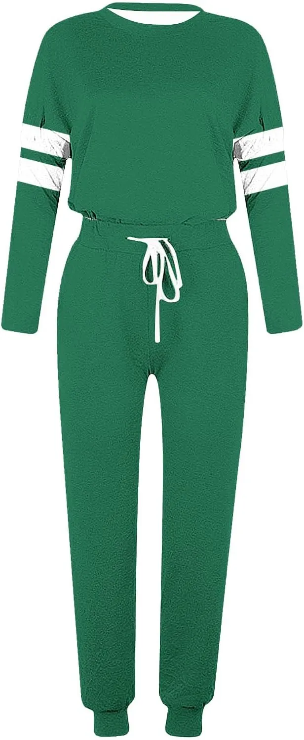 Sweat Suits Womens 2 Piece Outfits Comfy Lounge Sets Casual Plus Size Sweatsuits Crewneck Tops and Pants Set