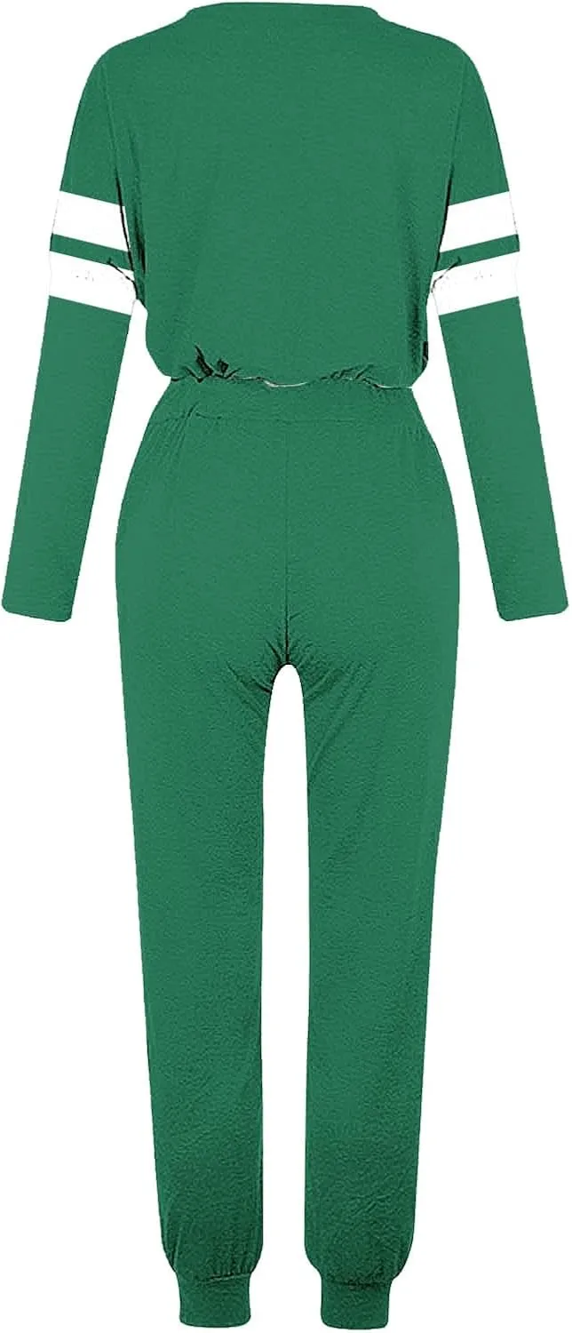 Sweat Suits Womens 2 Piece Outfits Comfy Lounge Sets Casual Plus Size Sweatsuits Crewneck Tops and Pants Set