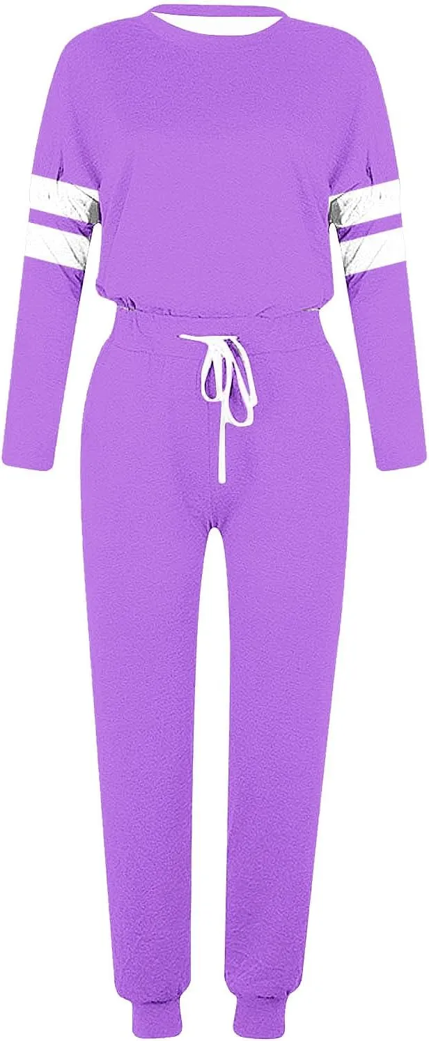 Sweat Suits Womens 2 Piece Outfits Comfy Lounge Sets Casual Plus Size Sweatsuits Crewneck Tops and Pants Set